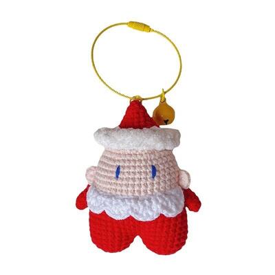 Un bon prix. Nouvelles poupées en tricot de Noël en laine en tricot à la main en mini-relais de Père Noël enrobés Ornements de poupée en crochet personnalisé Jouets en crochet en ligne