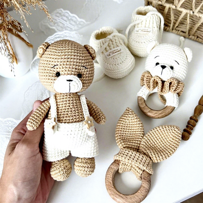 Un bon prix. Amigurumi – ensemble cadeau de Thanksgiving pour enfants, peluche Super douce en coton PP rempli de Crochet, matériel en laine d'ours mignon, nouvelle collection en ligne