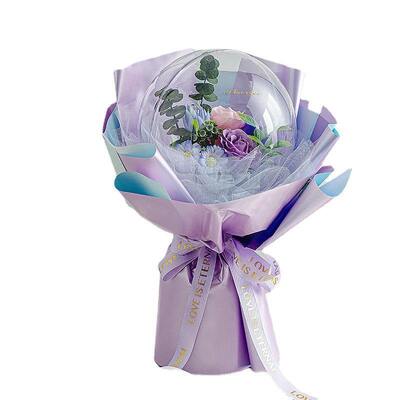 Un bon prix. Bouquet de rose de savon artificiel en conserve Bouquet de balle Bobo de couleur personnalisée Bouquet cadeau pour anniversaire Décoration de fête de la Saint-Valentin en ligne