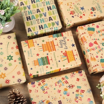 Un bon prix. L'enveloppe de cadeau de papier d'emballage couvre 85gsm pour l'emballage cadeau de fête d'anniversaire en ligne