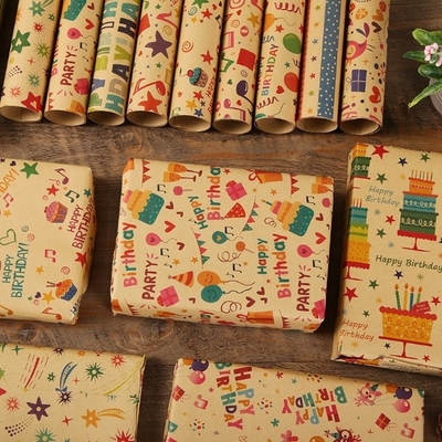 Un bon prix. Cadeau recyclable emballant la couleur du petit pain CMYK de papier d'emballage pour l'emballage cadeau en ligne