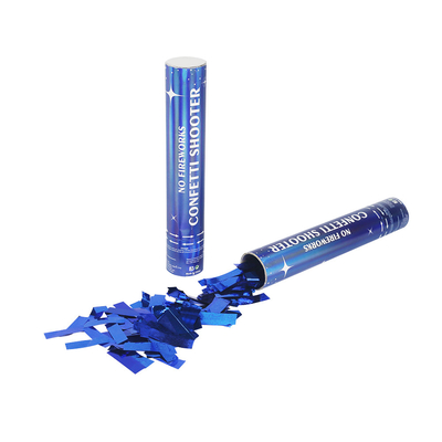 Un bon prix. Boutons-pression bleus de confettis de célébration de club de mariage de canon de confettis de 12 pouces en ligne