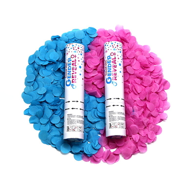 Un bon prix. Indiquez les boutons-pression biodégradables de partie de canon de confettis de genre pour la fête de naissance en ligne