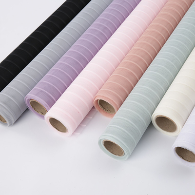 Un bon prix. Rayure Deco Mesh Roll 70-80gsm de Wrapping Packing Polyester de fleuriste en ligne