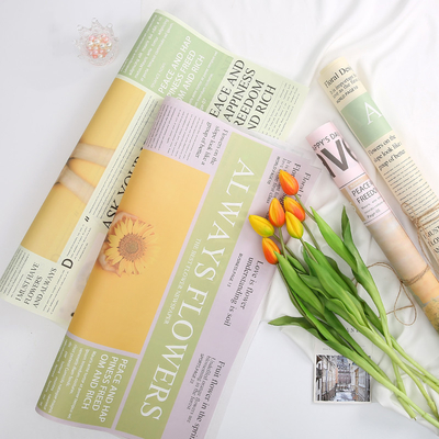 Un bon prix. Papier d'emballage imprimé 80gsm de fleur imperméable de Wrapping Paper 58cmx58cm de fleuriste en ligne