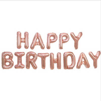 Un bon prix. Points de décoration de partie de bannière de joyeux anniversaire ballons de lettre d'aluminium de 16 pouces en ligne