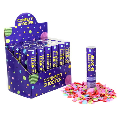 Un bon prix. Boutons-pression de papier de canon de confettis de fête d'anniversaire de cercle 20cm pour la décoration en ligne