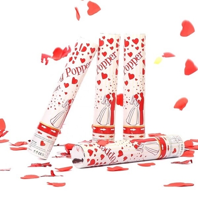 Un bon prix. utilisation d'intérieur extérieure de coeur de 30cm d'aluminium de partie de confettis de tireur rouge de canon en ligne