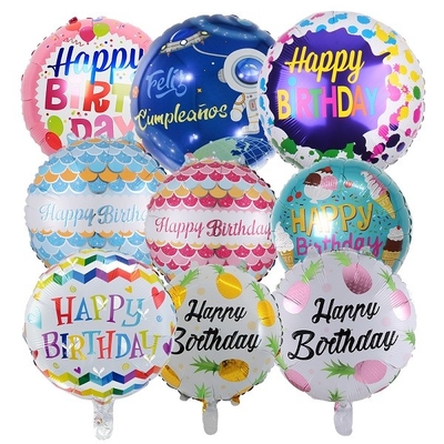 Un bon prix. L'air rond de lettre de joyeux anniversaire a rempli ballons d'aluminium des ballons de Mylar de 18 pouces en ligne