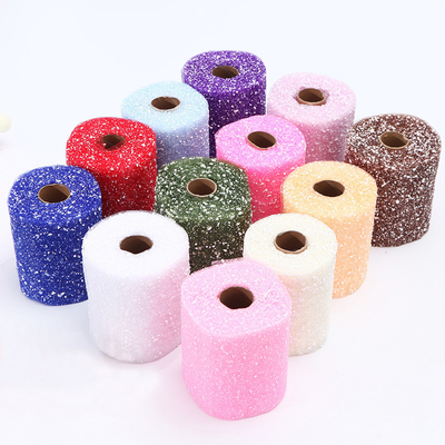 Un bon prix. Neige blanche Dots Organza Tulle Rolls Wrapping Mesh Fabric 15cm x 5 yards en ligne